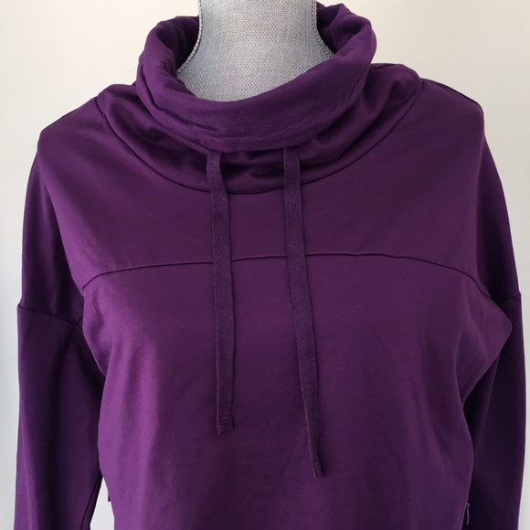 Fabletics Europa Drawstring Cowl Hi-lo Hem Pullover Sweatshirt, size Small 💜 - Picture 7 of 11